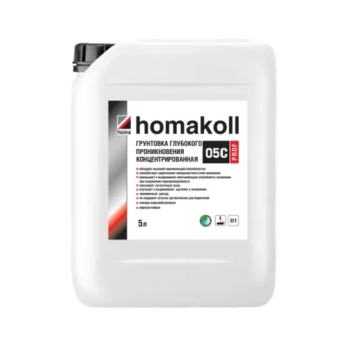 Грунт Homakoll 04C Prof (5 кг) водо-дисперсионный универсальный морозостойкий