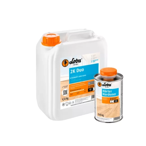 Лак Loba 2K Duo п/м двухкомпонентный водный на основе полиуретана для экстремально высоких нагрузок Лак Loba 2K Duo п/м двухкомпонентный водный на основе полиуретана для экстремально высоких нагрузок